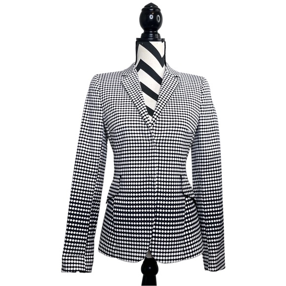 Akris Punto Jackets & Blazers - Akris Punto Black & White Sz 4 Office Career Polka Dot Blazer